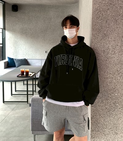【現貨】美式簡約VIRGINIA牛奶絨帽T2