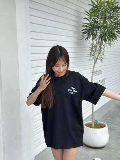 【現貨】Do What You Want 發泡草寫英字疊印短T10