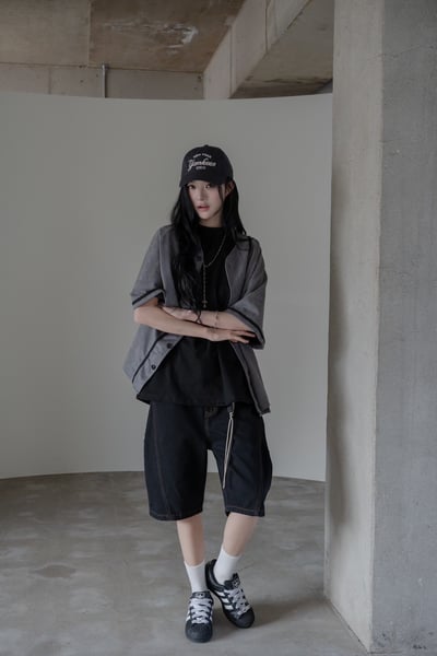 【現貨】哥德C字開襟插肩短袖罩衫3