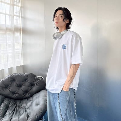 【SORONA® 涼感現貨】heart waves 愛心浪花印花短T4