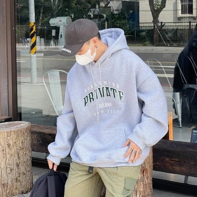 【現貨】貼布繡爬線重磅寬版帽T4