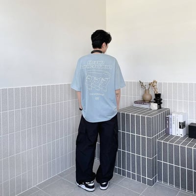 【現貨】BEAR VACATION鏤空字體小熊短T5