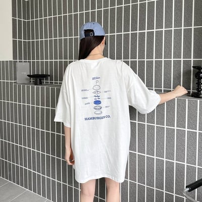 【現貨】漢堡分解印花短T6