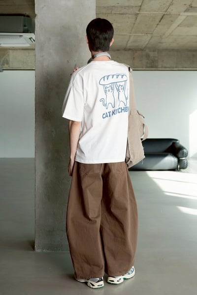 【現貨】CAT KITCHEN貓咪麵包印花短T5