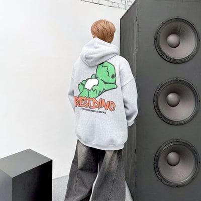 【現貨】RESTDING 恐龍塗鴉感帽T3