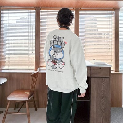 【現貨】CONE SHIVA插畫感柴犬印花大學T12