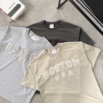 【現貨】BOSTON毛巾繡短T10