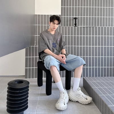 【現貨】Aurocean刺繡數字短T6