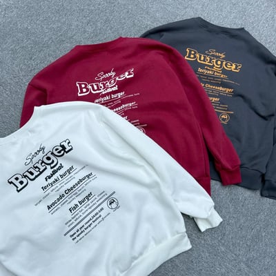 【現貨】幽靈漢堡印花大學T12