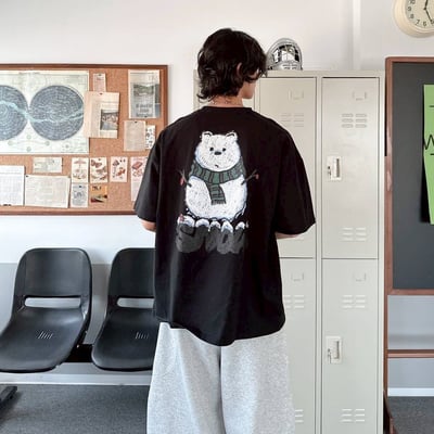 【現貨】SNOW 熊熊雪人塗鴉感印花短T3