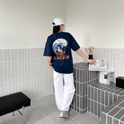 【現貨】衝浪企鵝手繪感短T8