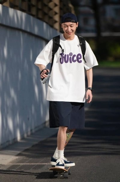 【現貨】JUICE笑臉印花短T2