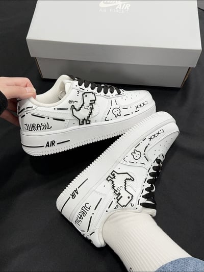 【訂製款】Nike Air Force 1 恐龍電玩5