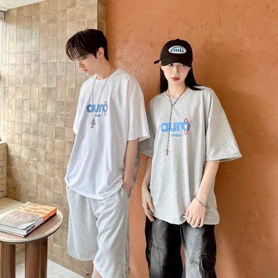 【現貨】aurocean斑駁字印花短T1