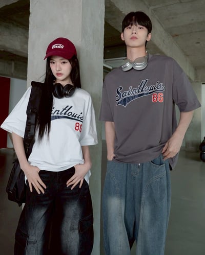 【現貨】Saintlouis86刺繡短T5