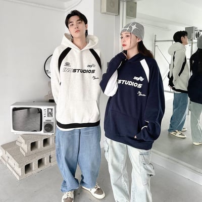 【現貨】INSSTUDIOS肩袖拼接帽T2