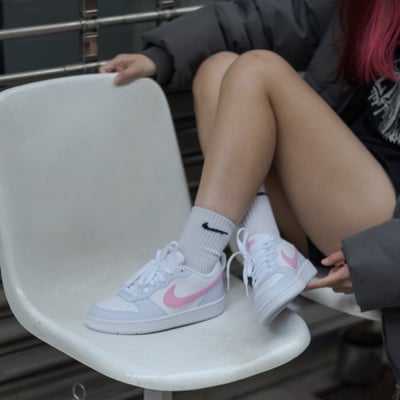 【新款!】Nike Court Borough Low Ess GS 寶寶藍 淡粉 藍白粉 絨毛勾 女｜IQ2725-1014