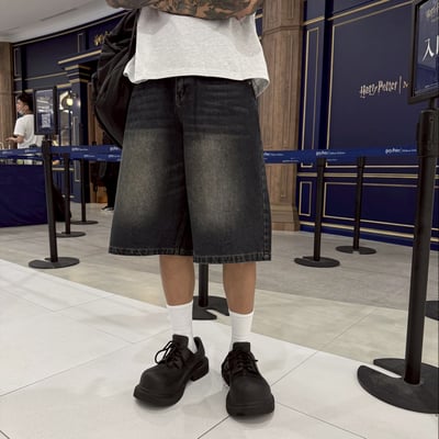 【現貨】韓式街頭水洗完美版型七分牛仔褲4