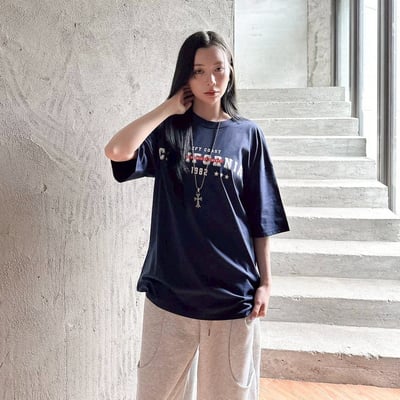 【SORONA® 涼感現貨】California 1982立體字印花短T3