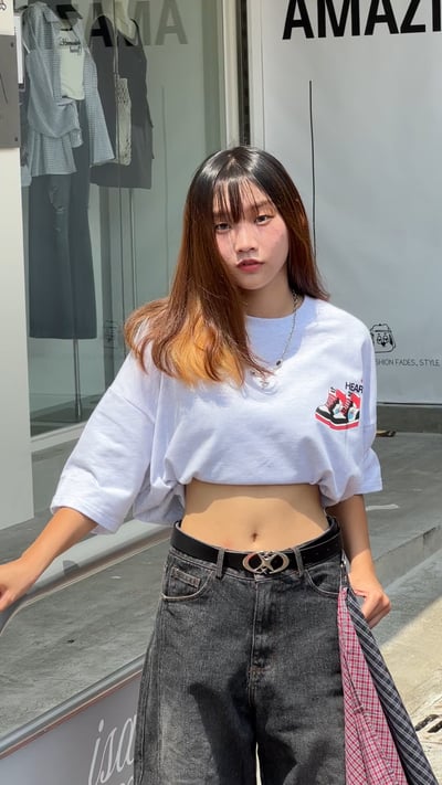 【現貨】水洗吊巾牛仔褲(附吊巾)6