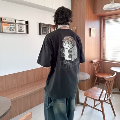 【現貨】dumbbell田鼠健身塗鴉感印花短T7