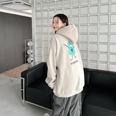 【四色圖案不同!!隊服首選】手繪感心情表情帽T10