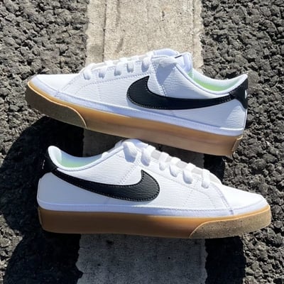 【CP值頂爆】NIKE W COURT LEGACY NN 白黑焦糖 皮革拼接 環保材質 休閒鞋｜DH3161-109/調貨2