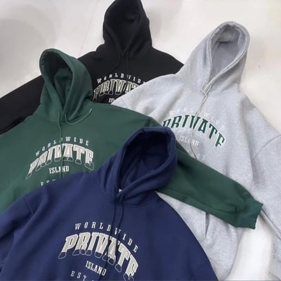 【現貨】貼布繡爬線重磅寬版帽T8