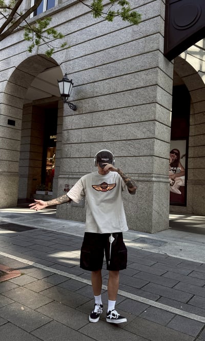 【現貨】質感古著抗撕裂機能短褲10