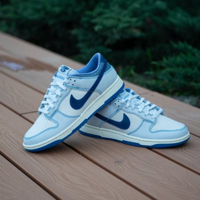 【新款!!】Nike Dunk Low Retro SE "Blue Void" 米藍縫線 編織 渲染 白藍 ｜IB6752-1011
