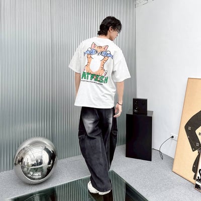 【現貨】CATFISH貓咪魚插畫感短T11