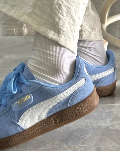 【現貨】PUMA PALERMO 水藍 寶藍 淺藍 藍 麂皮 運動鞋 女鞋｜396463-443