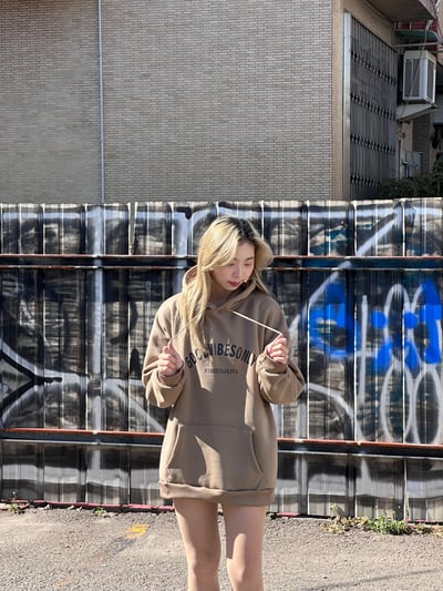 【現貨】GOODVIBESONLY英文字母刷毛帽T9