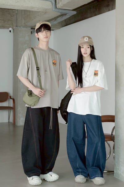 【SORONA® 涼感現貨】LIGHTMEALS漢堡印花短T2