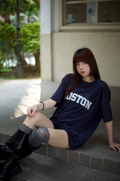 【校園風必備!!現貨速發】BOSTON印花短T9