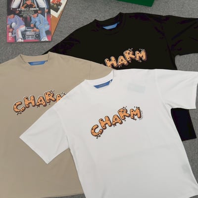 【SORONA® 涼感現貨】CHARM餅乾字母印花短T9