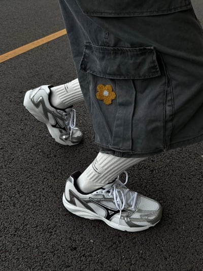 【爆款！預訂】MIZUNO Spark CN白銀 黑標 復古休閒鞋 老爹鞋 美津濃｜ D1GH2428041