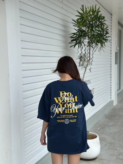 【現貨】Do What You Want 發泡草寫英字疊印短T4