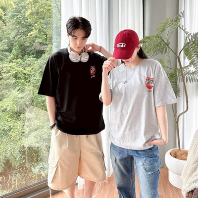 【現貨】美式PIZZA攤印花短T6