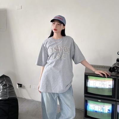 【現貨】BOSTON毛巾繡短T9