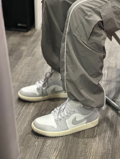 【限時折扣!現貨】AIR JORDAN 1 LOW W 淺灰奶油底 海鹽奶油灰 情侶款｜DC0774-1031