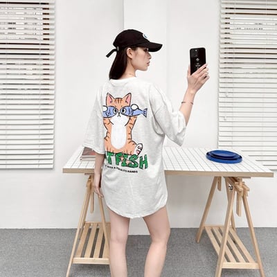 【現貨】CATFISH貓咪魚插畫感短T4