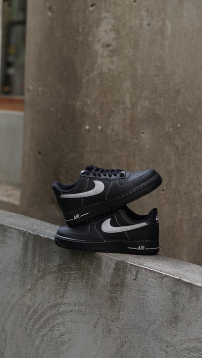 【挑戰最低價!現貨速發】NIKE AIR FORCE 1 黑魂白縫線All black｜HQ2037-00612