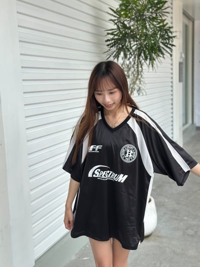 【超吸睛單品】滑面寬鬆Y2K個性球衣短T7