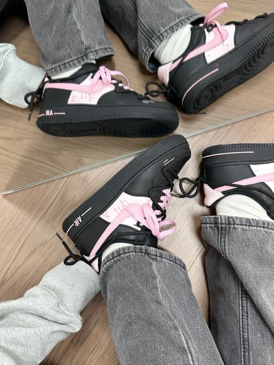 【吸睛爆表訂製款】Nike Air Force 1 粉黑陷阱8