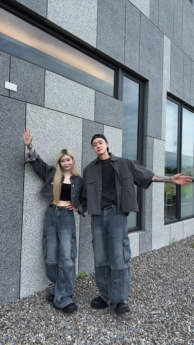 【一件兩穿CP值爆高】重工藝可拆式寬版牛仔落地褲9