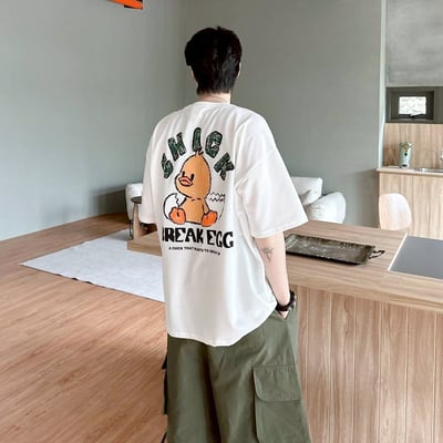 【現貨】CHICK蛋殼鴨塗鴉感短T9