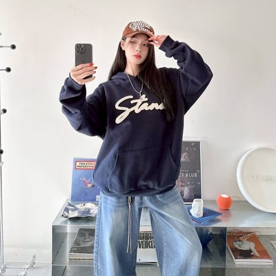 【現貨】stand立體貼布帽T7