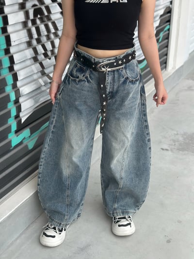 【新手也能輕鬆駕馭】牛仔刷色彎刀褲5