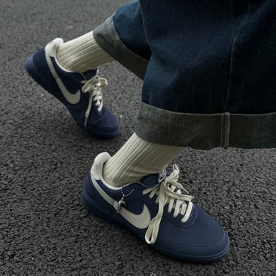 【國外折扣連線!】NIKE FIELD GENERAL 藏青 霧霾藍 米色麂皮德訓鞋｜IF0666-4001